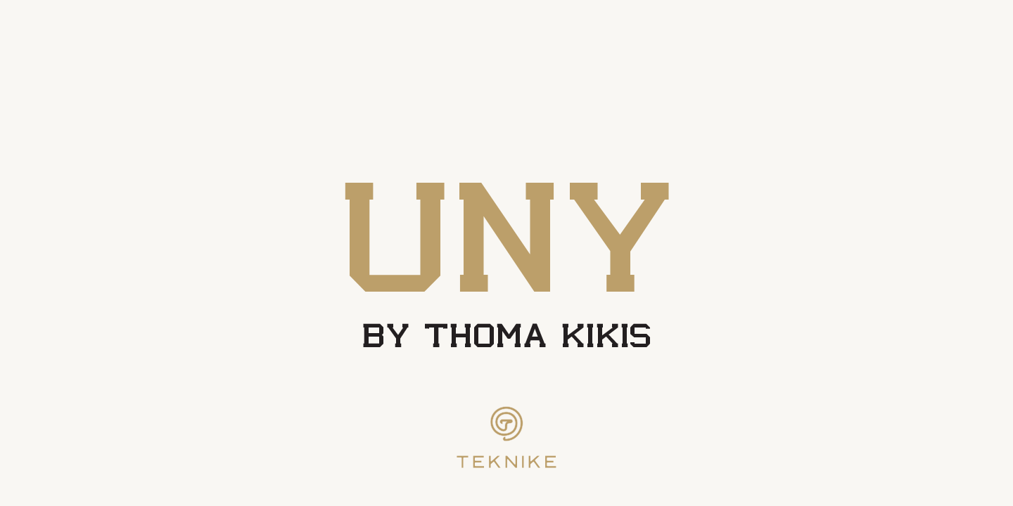UNY Font preview